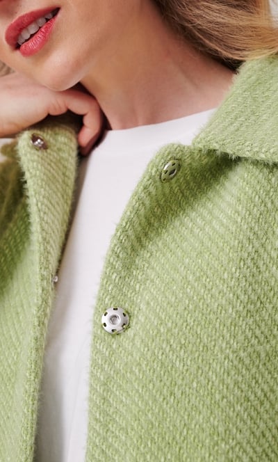 Collared Knit Jacket