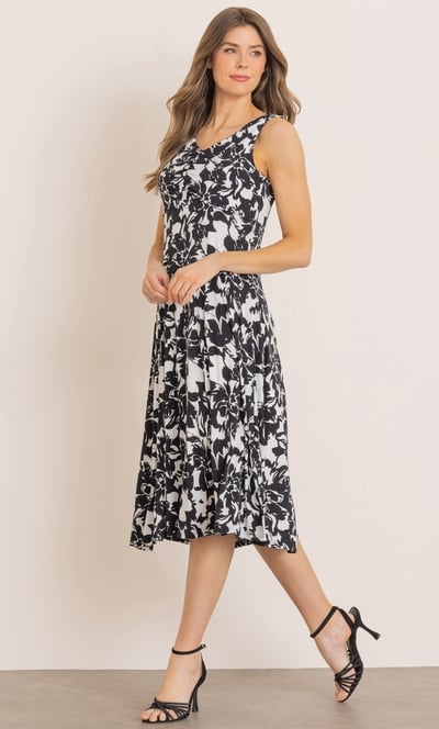 Floral Printed Sleeveless Dress