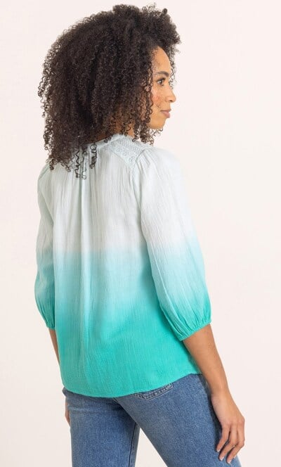 Dip Dye Cotton Blouse