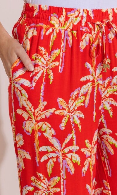 Printed Wide Leg Trousers