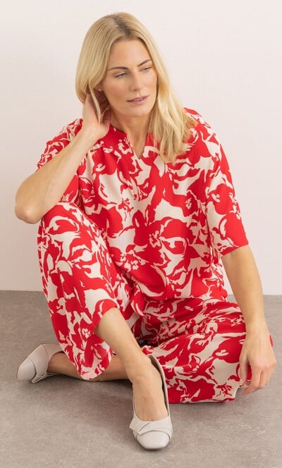 Tie Front Printed Top