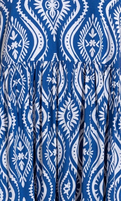 Printed Relaxed Fit Strappy Maxi Dress