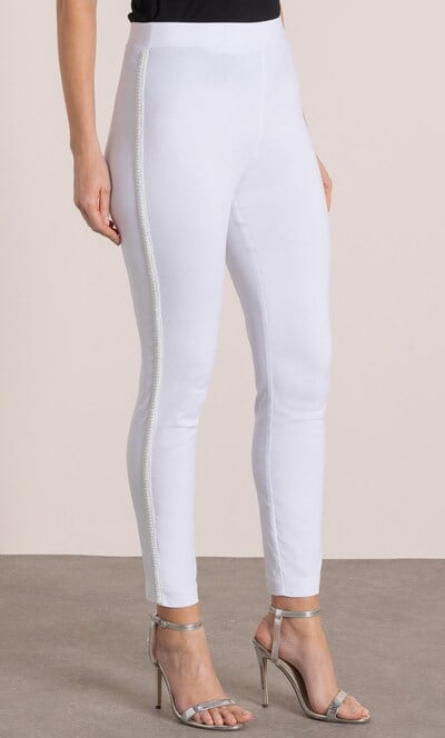 Embellished Slim Leg Trousers
