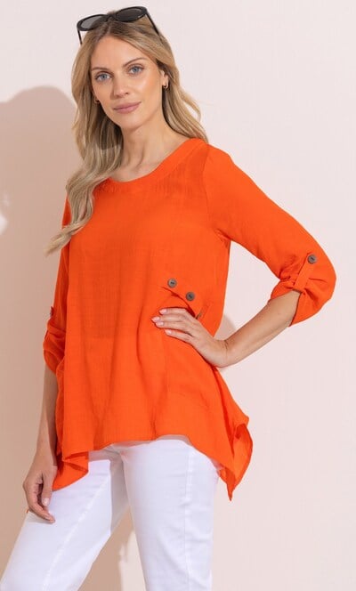 Dip Hem Pocket Tunic Top