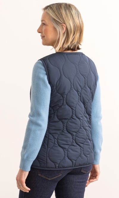 Anna Rose Quilted Collarless Gilet