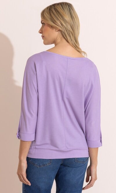 Lace Pocket Jersey Top