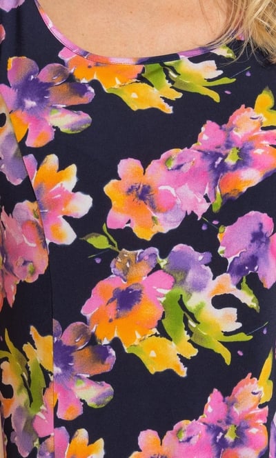 Anna Rose Bouquet Printed Sleeveless Midi Dress