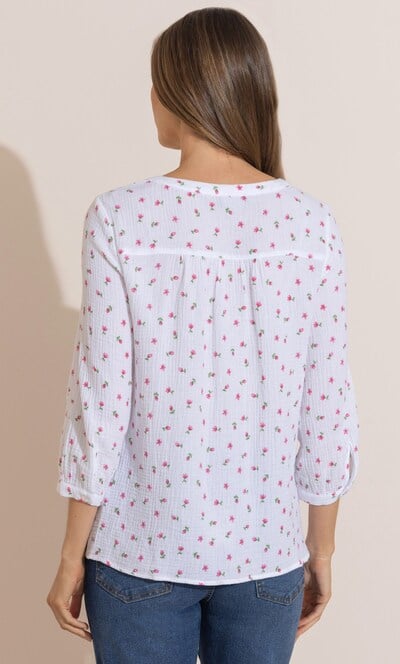 Floral Printed Cotton Blouse