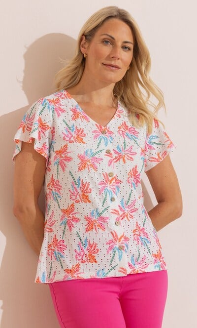 Anna Rose Floral Printed Blouse