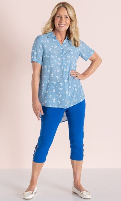Anna Rose Butterfly Print Blouse