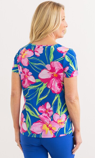 Anna Rose Bold Floral Textured Top
