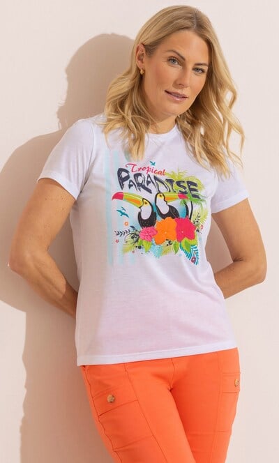 Anna Rose Embellished Graphic Print T-Shirt