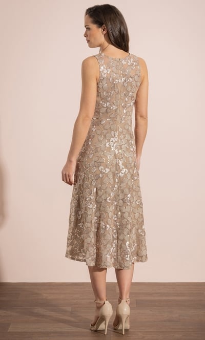 Sleeveless Sequin Mesh Dress