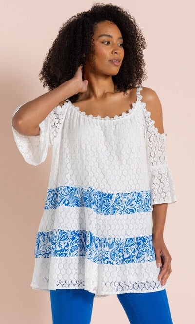 Cold Shoulder Lace Top