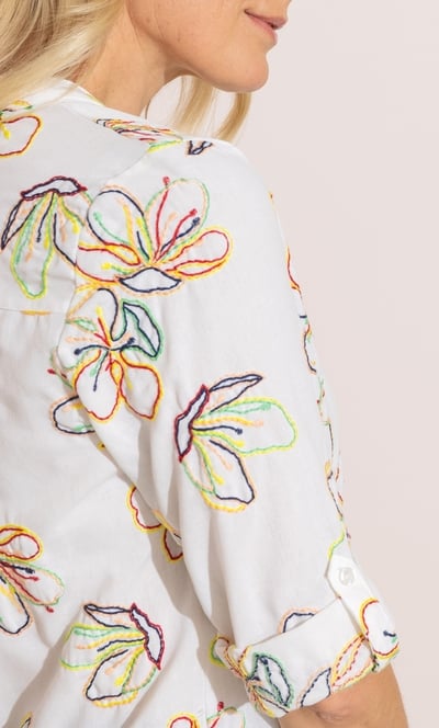 Anna Rose Floral Embroidered Top
