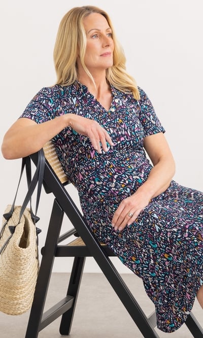 Anna Rose Printed Jersey Dress