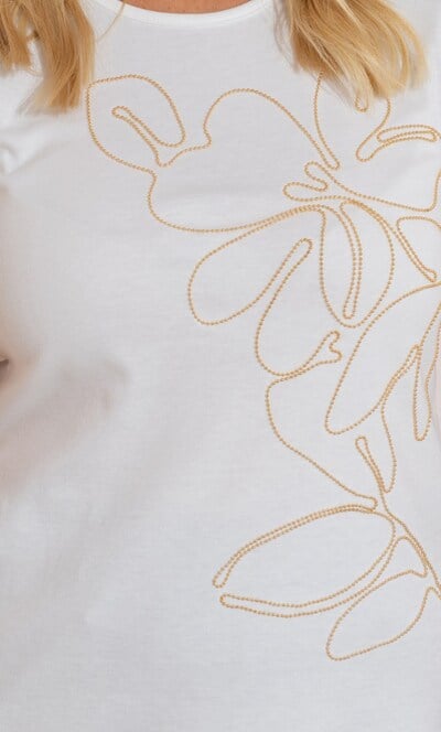 Anna Rose Beaded Applique T-shirt