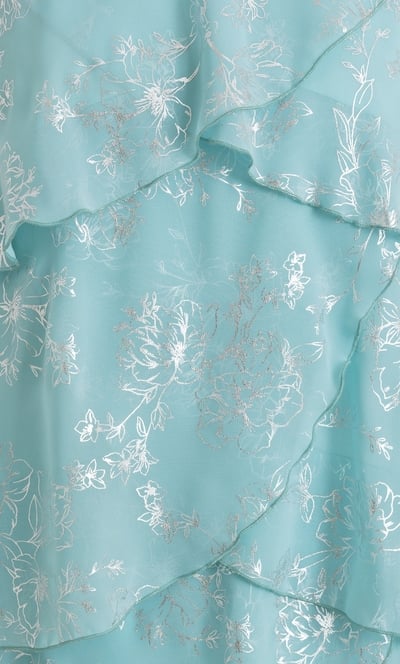 Shimmer Print Layered Dress