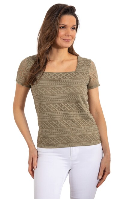 Short Sleeve Lace Top