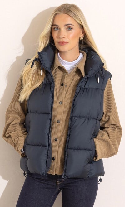 Padded High Collar Gilet