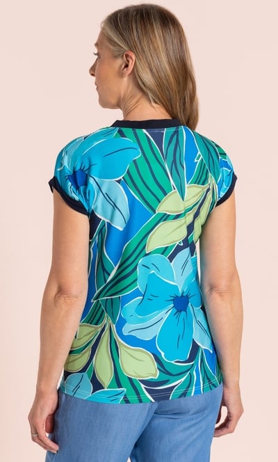 Anna Rose Bold Floral Print Top