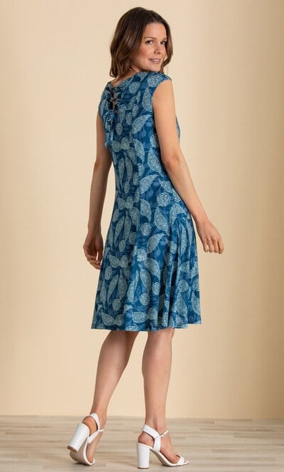 Printed Panelled Jersey Dress