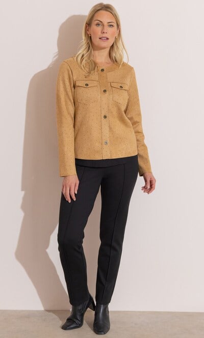 Anna Rose Embellished Suedette Jacket