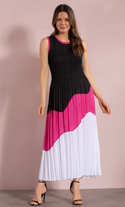 Sleeveless Colour Block Maxi dress
