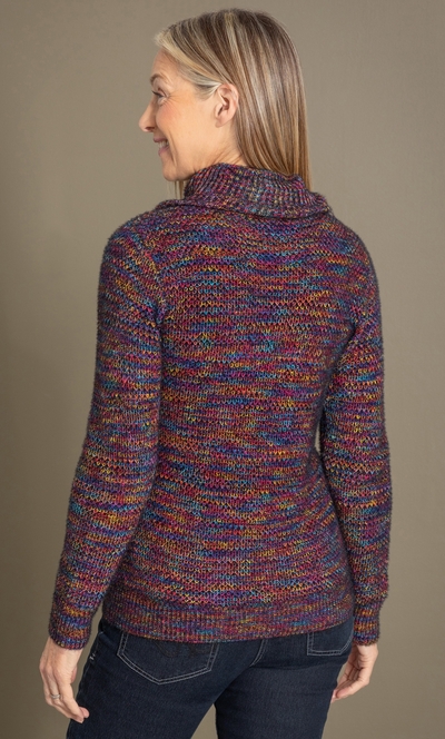 Anna Rose Rainbow Cowl Neck Jumper