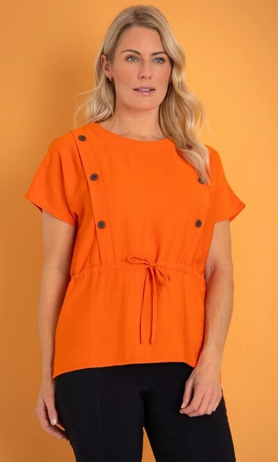 Tie Waist Short Sleeve Top