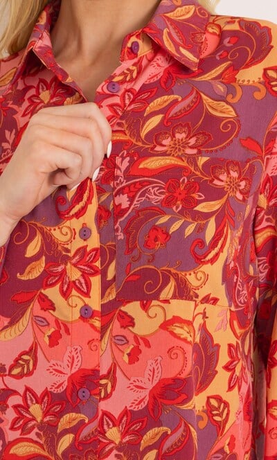Paisley Printed Long Sleeve Shirt