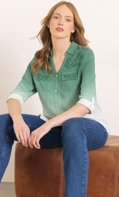 Embellished Dip Dye Shirt