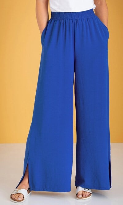 Wide Leg Pull On Trousers