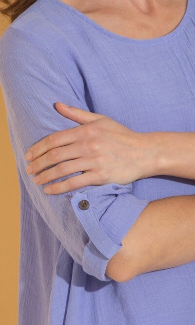 Layered Crinkle Tunic Top