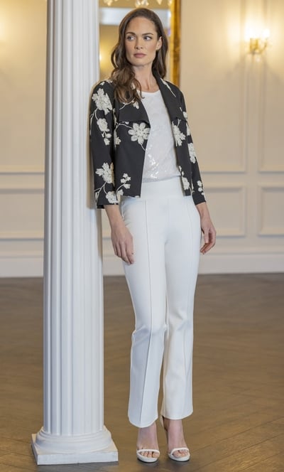 Ponte Kick Flare Pull On Trousers