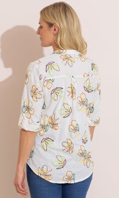 Anna Rose Floral Embroidered Top