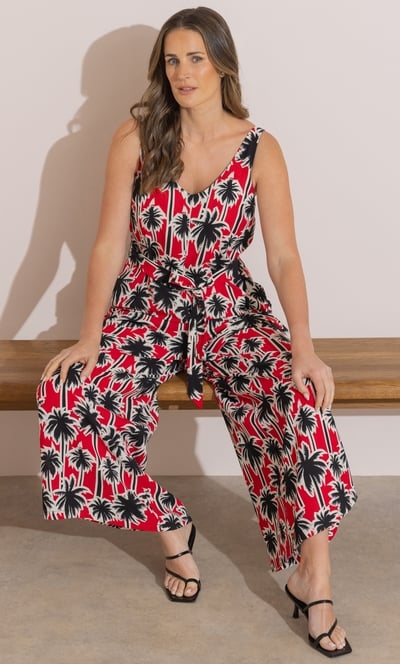 Printed Wide Leg Jumpsuit