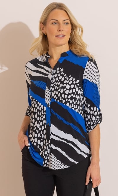 Anna Rose Animal Print Blouse