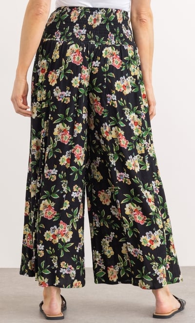 Floral Print Wide Leg Trousers