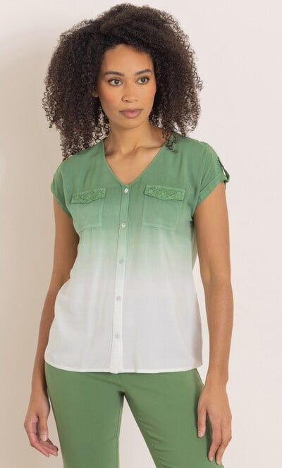 Dip Dye Embellished Top