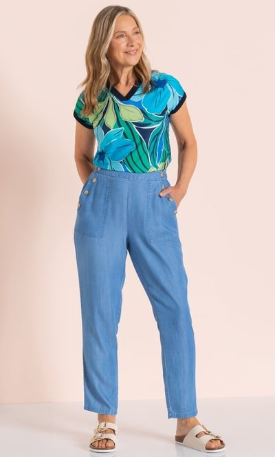 Anna Rose Pull On Lyocell Trousers