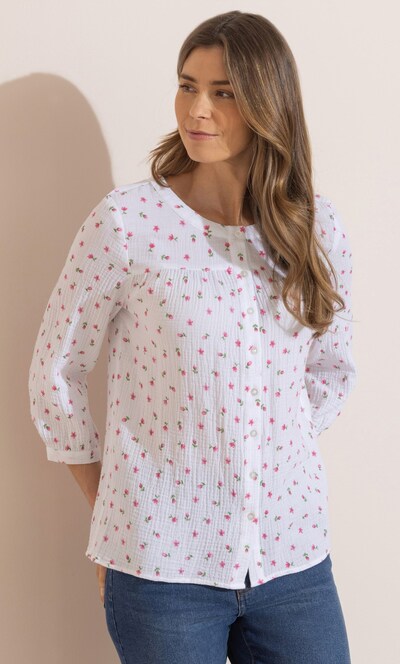Floral Printed Cotton Blouse