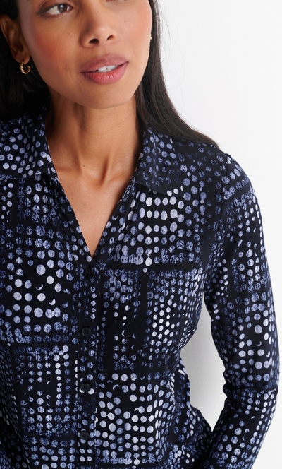 Anna Rose Spot Printed Blouse