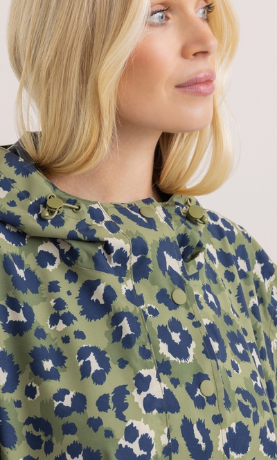 Waterproof Animal Print Hooded Cape Raincoat