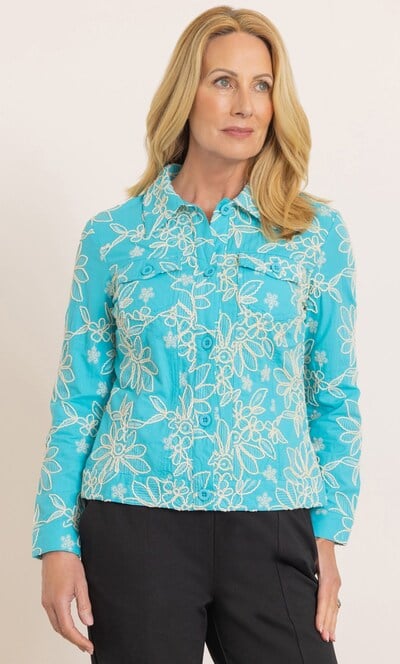 Anna Rose Embroidered Cotton Jacket