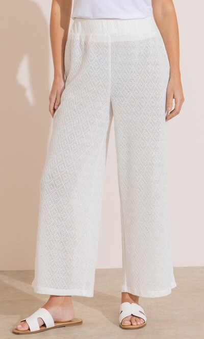 Sequin Knitted Wide Leg Trousers
