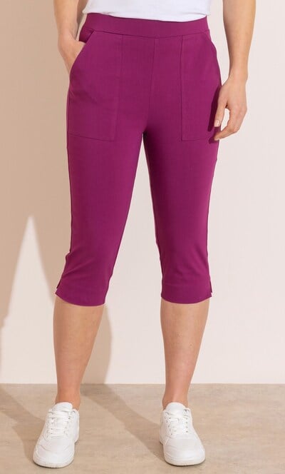 Stretch Pull On Capri Trousers