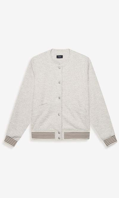 Shimmer Boucle Bomber Jacket