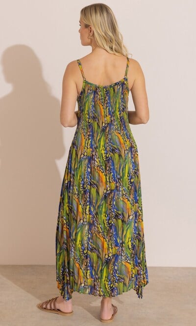Printed Pleated Midaxi Dress