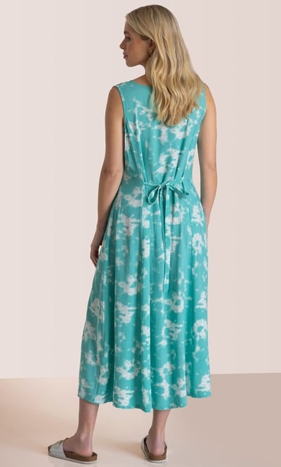 Sleeveless Tie Dye Midi Dress